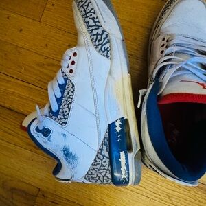 Jordan Sneakers with Red and Blue Highlights